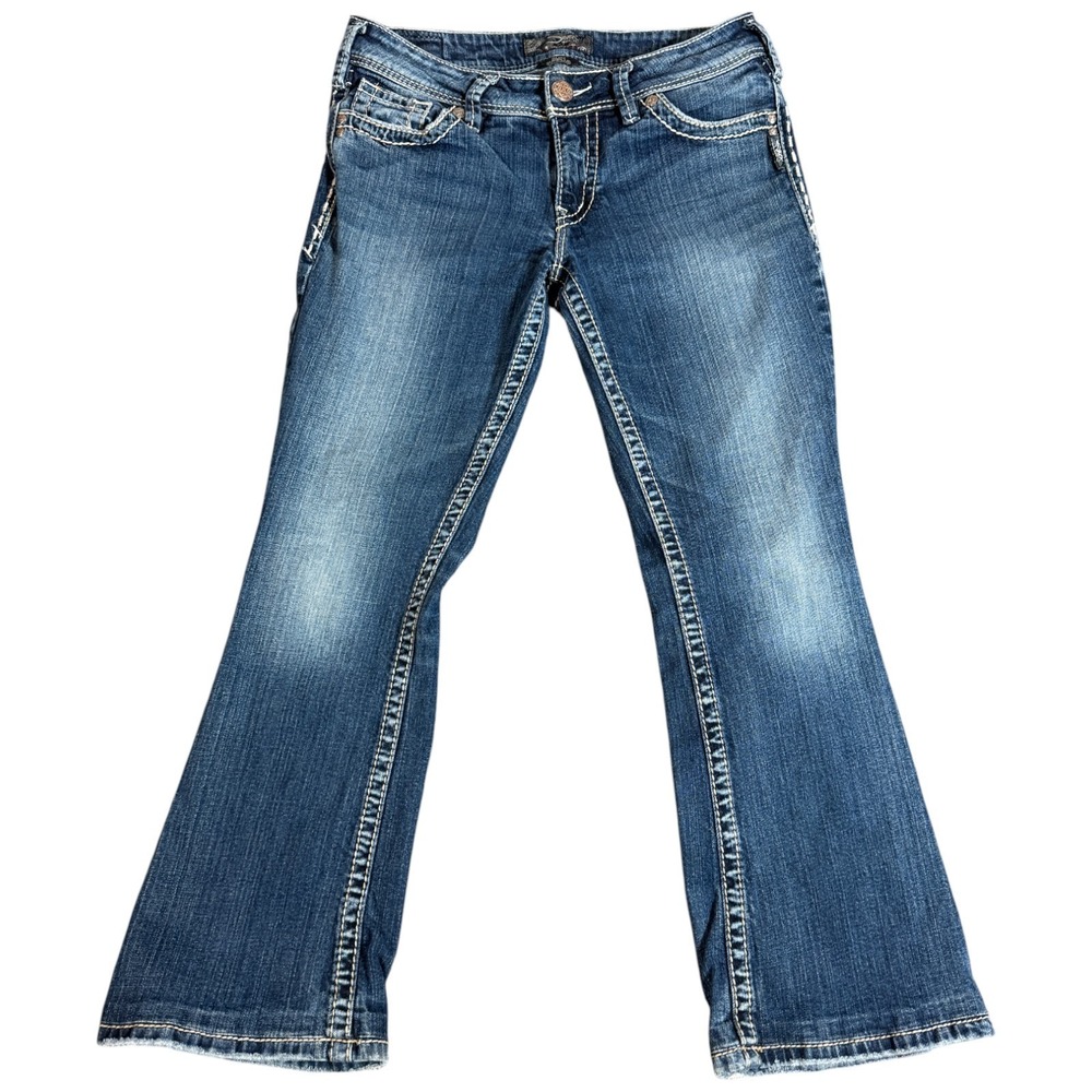 Silver Jeans Suki Surplus Bootcut Women's Size 30x27 Thick Stitch Jeans Western‎